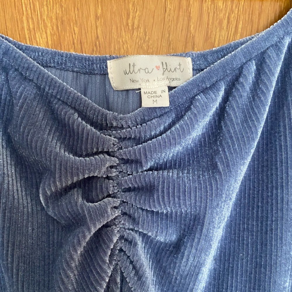 Ultra Flirt dress in the color Dusty Blue